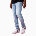 Pantalon en jean pur coton Alexander coupe ajustée fuselée pour homme