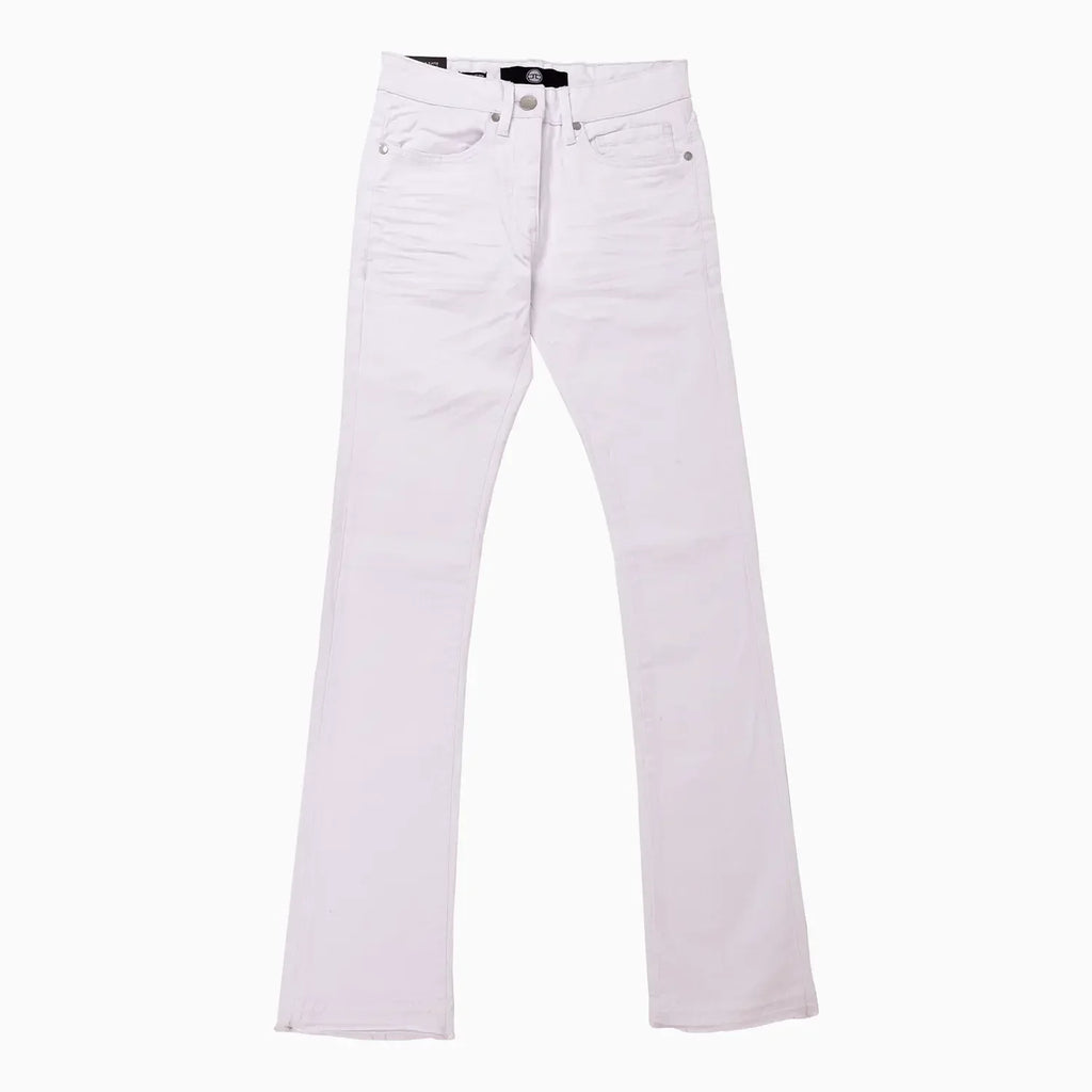 Pantalón Vaquero de Hombre con Entrepierna Limpia y Corte Apilado