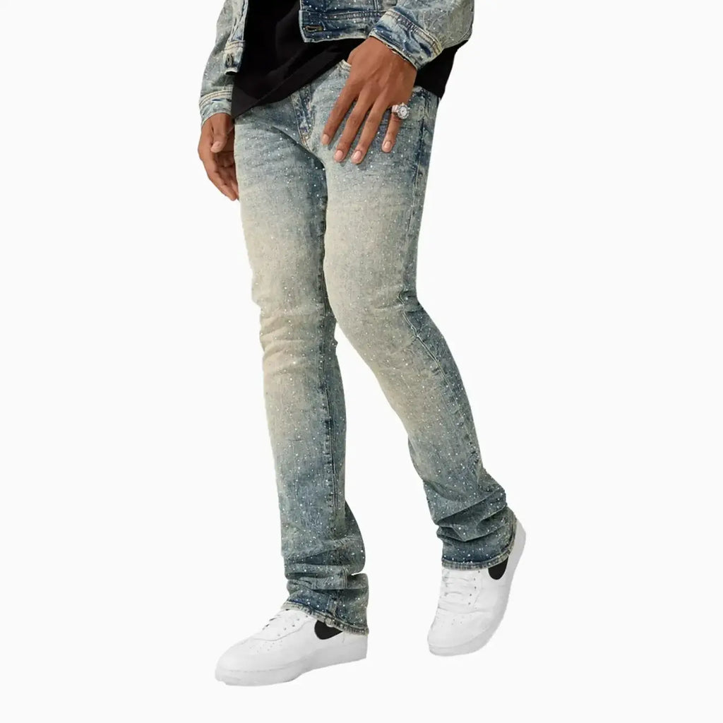 Jean super skinny coupe stacked pour homme
