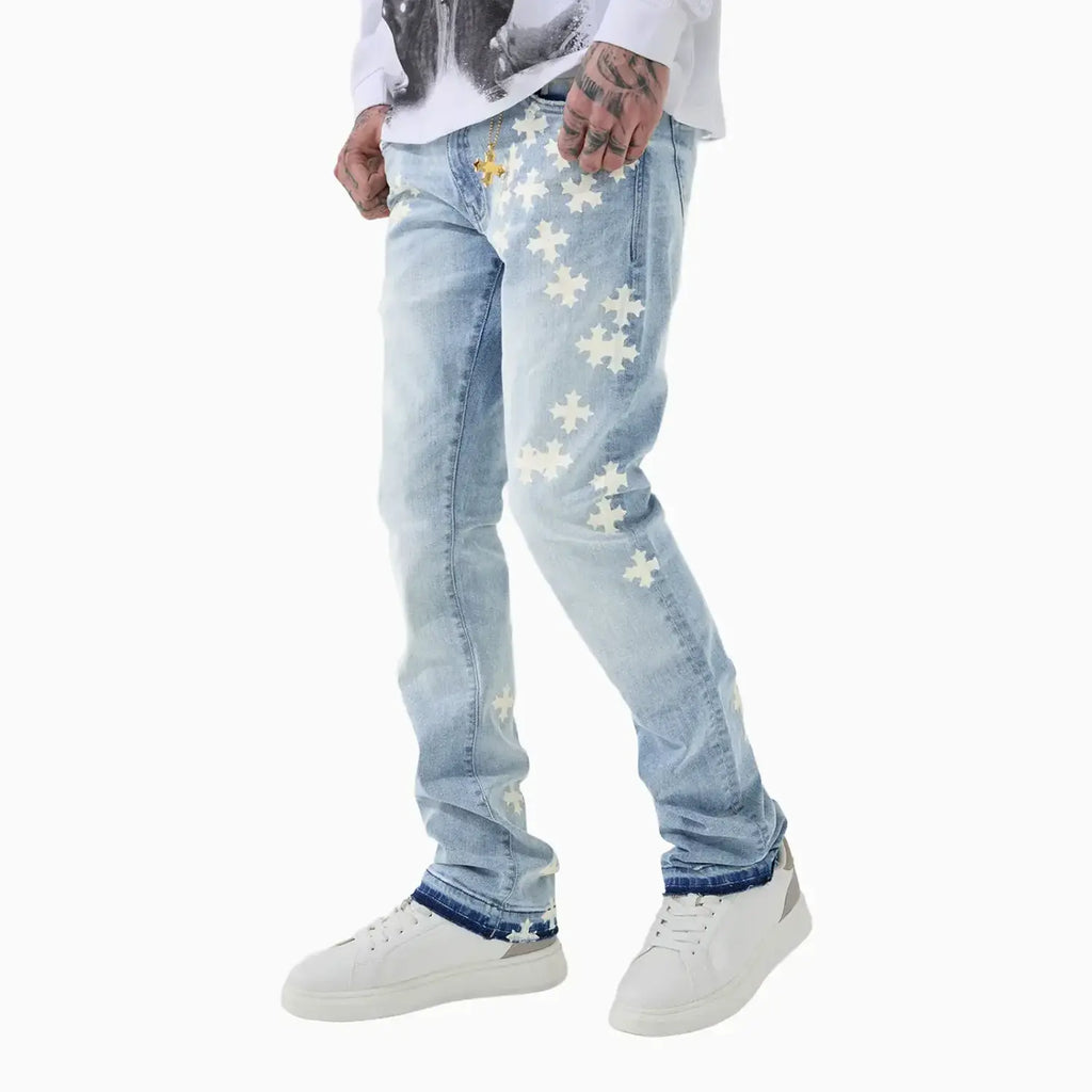 Jean denim super skinny pour homme à superposition Forbidden Fruit