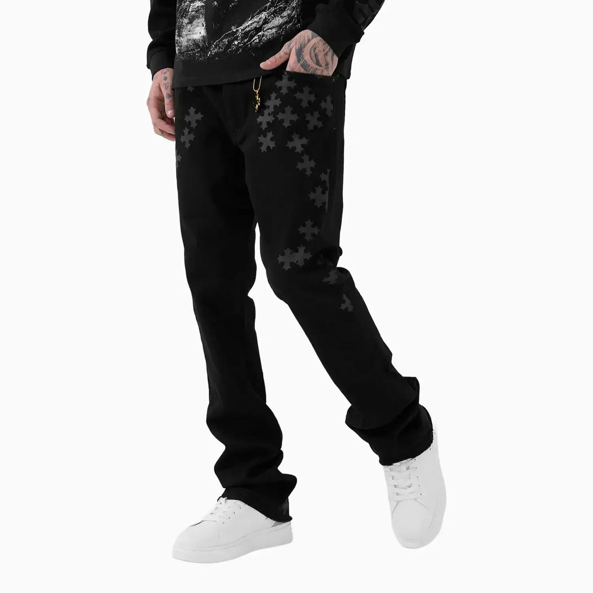 Men's Super Skinny Stacked Forbidden Fruit Denim Pant