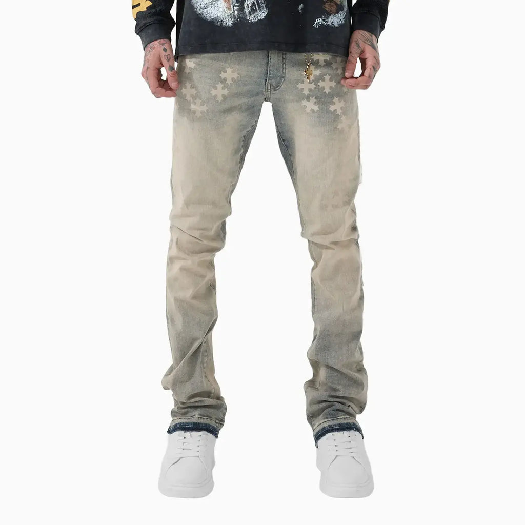 Jean denim super skinny pour homme à superposition Forbidden Fruit
