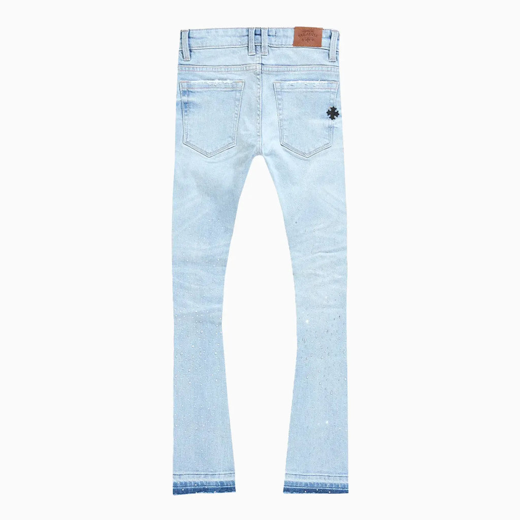 Jean super skinny empilé Nuit étoilée pour homme