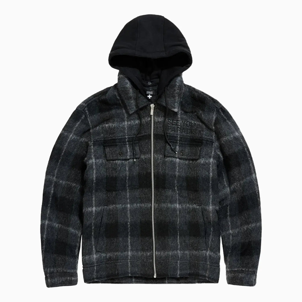 Men's SYIP Flannel Over Shirt With Hood
