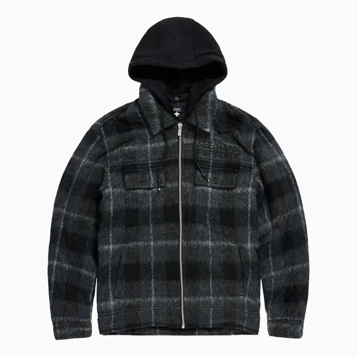 Men's SYIP Flannel Over Shirt With Hood