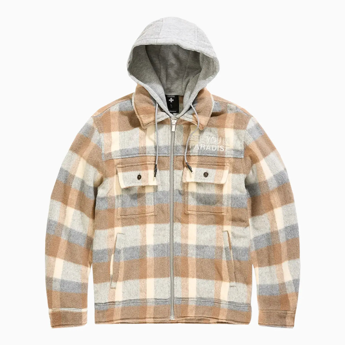 Men's SYIP Flannel Over Shirt With Hood