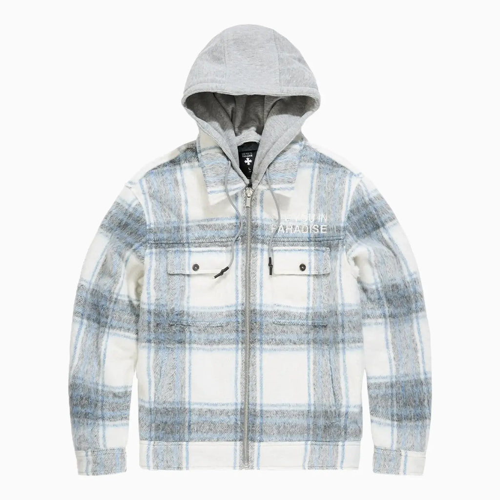 Men's SYIP Flannel Over Shirt With Hood