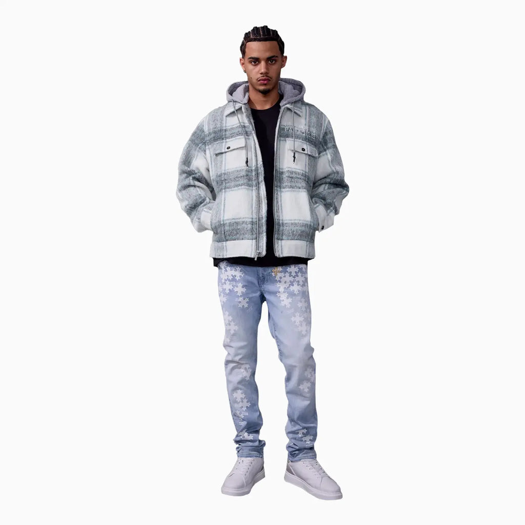 Men's SYIP Flannel Over Shirt With Hood