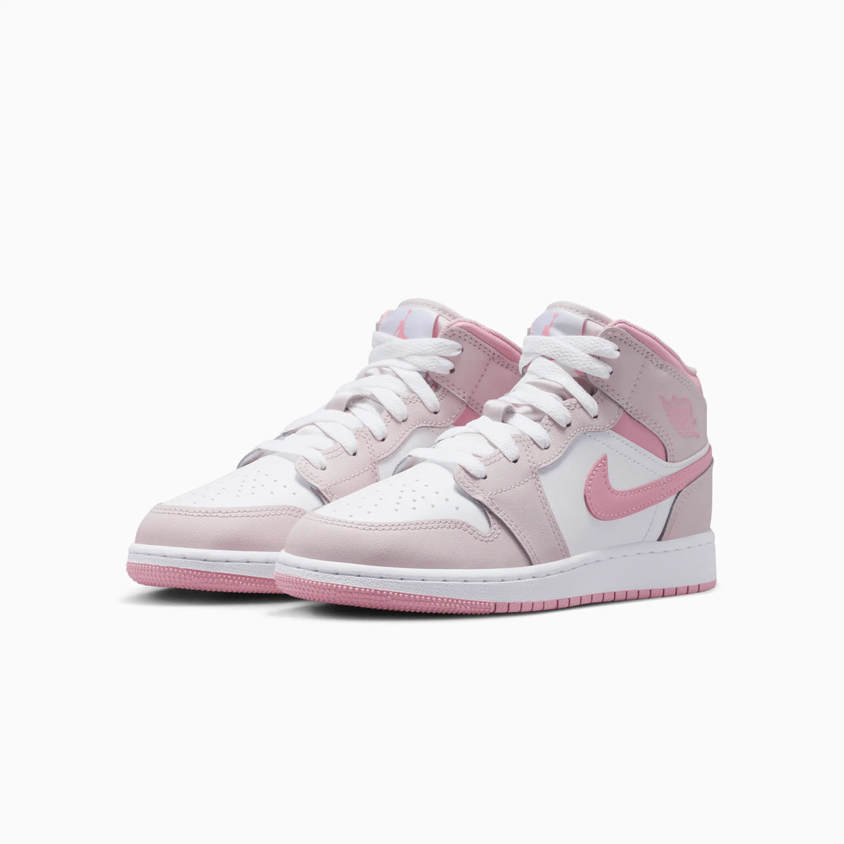 Kid's Air Jordan 1 Mid 'Pearl Pink White' Grade School