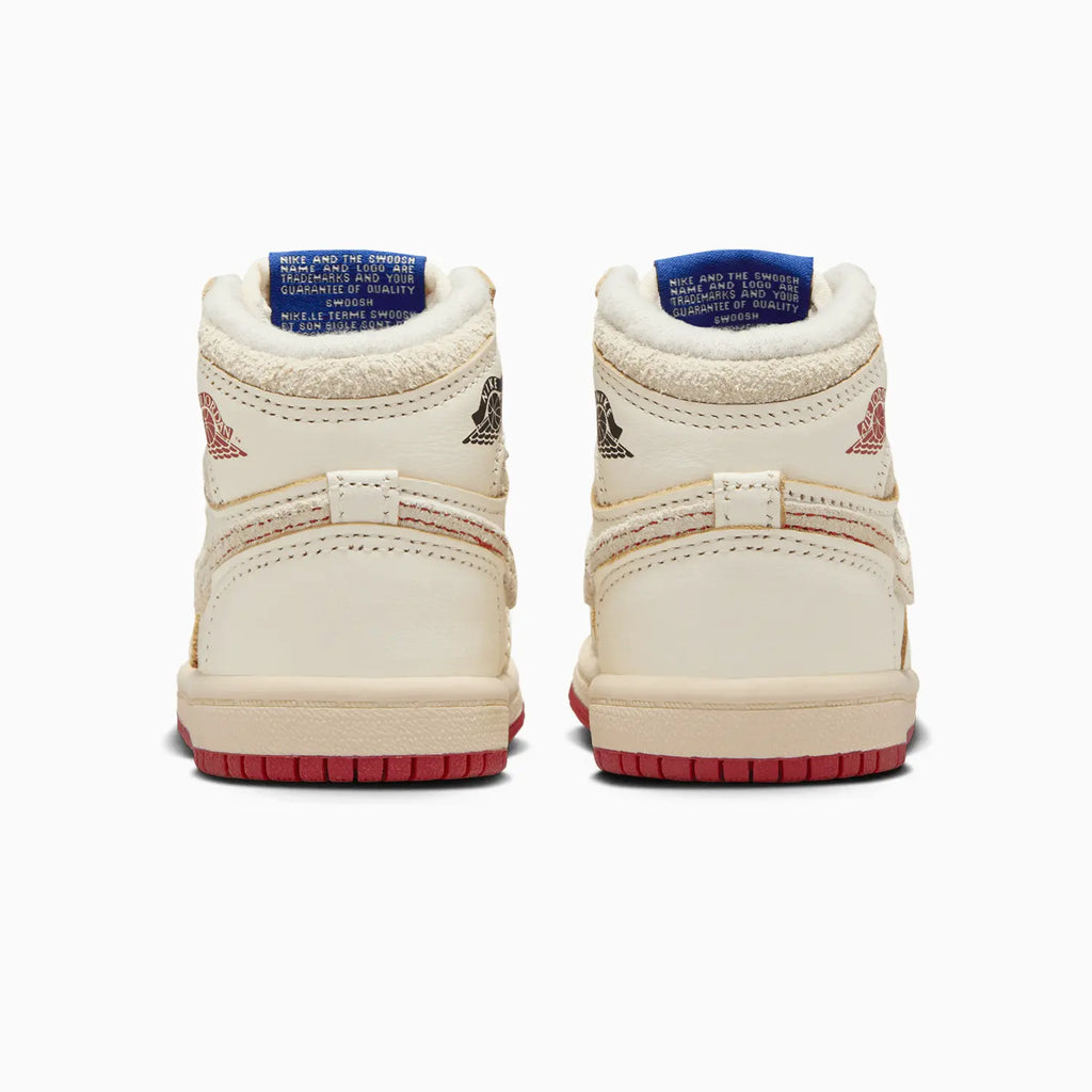 Air Jordan 1 Retro High OG 'Rare Air Sail Cinnabar' para niños pequeños
