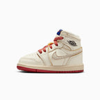 Air Jordan 1 Retro High OG 'Rare Air Sail Cinnabar' para niños pequeños