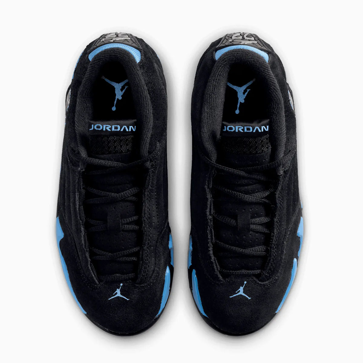 Jordan 14 Retro 'Black University Blue' para niño en edad preescolar