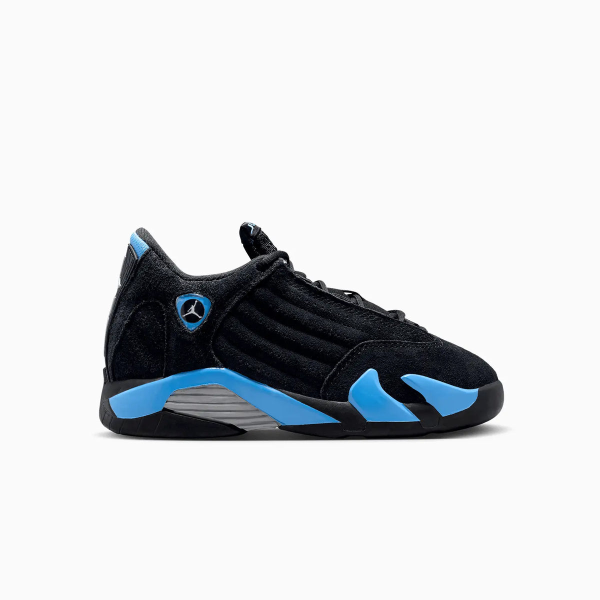 Jordan 14 Retro 'Black University Blue' para niño en edad preescolar