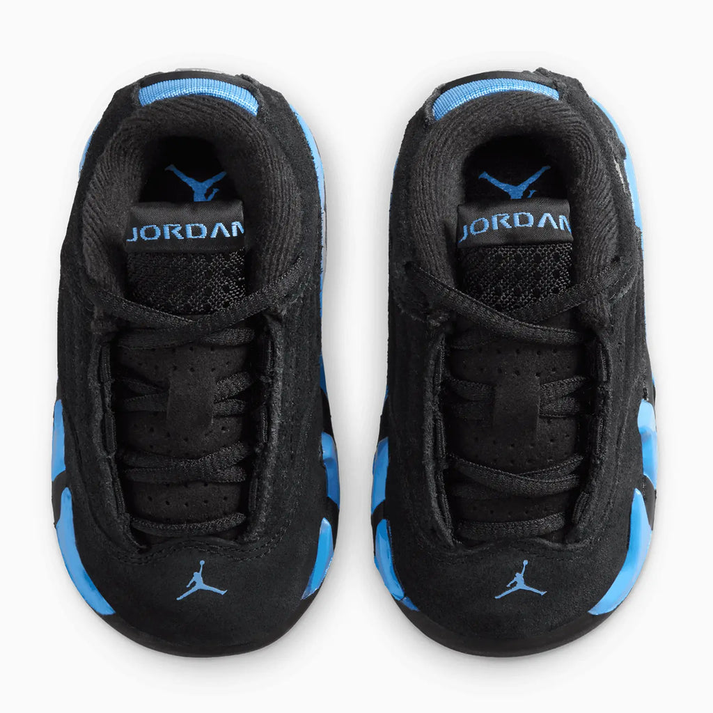 Air Jordan 14 Retro para niño 'Black University Blue' Niños pequeños