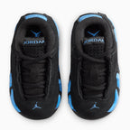 Air Jordan 14 Retro para niño 'Black University Blue' Niños pequeños