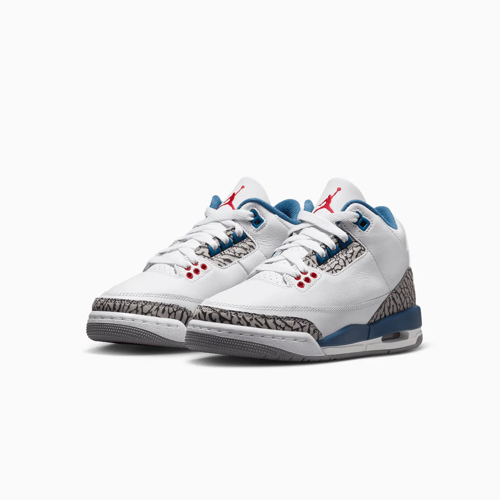 Air Jordan 3 Retro « True Blue » pour enfant (école primaire)