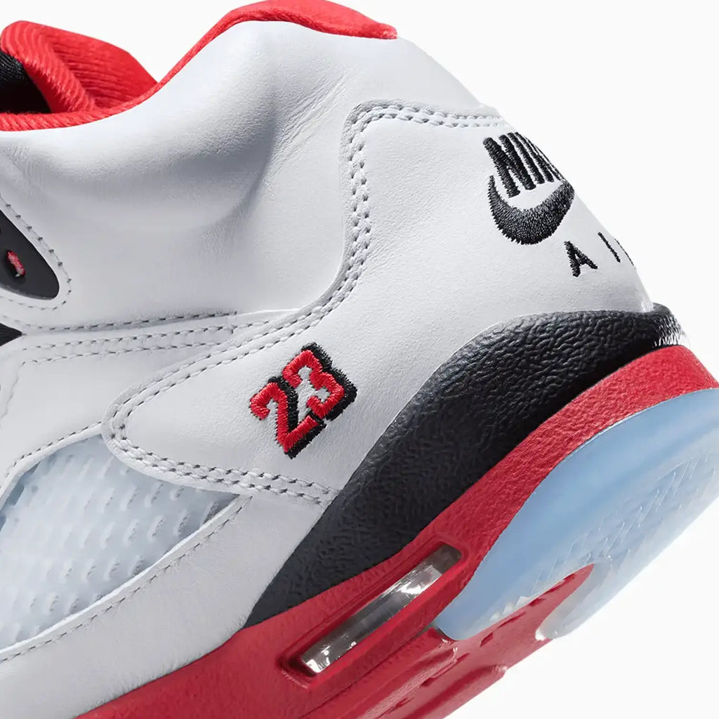 Jordan 5 Retro OG « Fire Red Black Tongue » pour enfant (école primaire)
