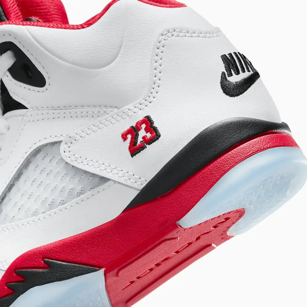 Jordan 5 Retro OG « Fire Red Black Tongue » pour enfant (maternelle)
