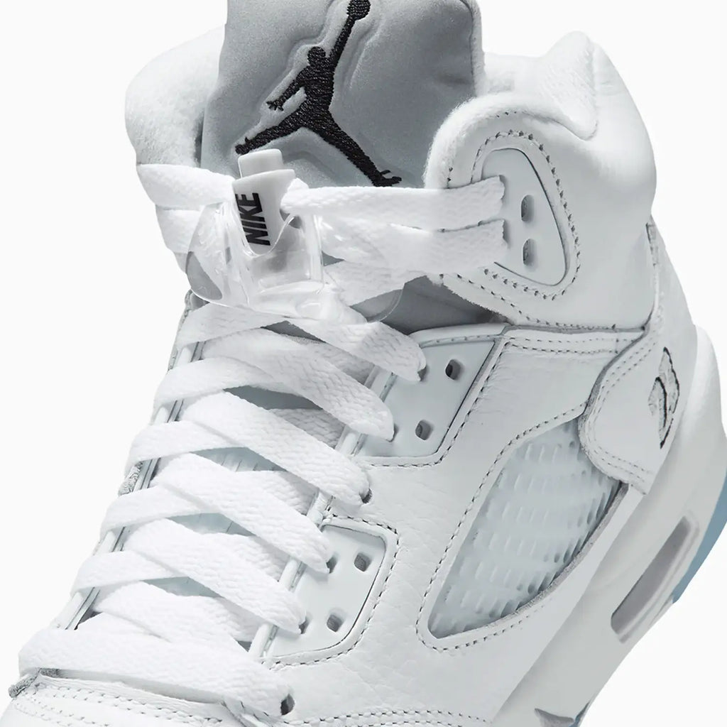 Air Jordan 5 Retro 'White Metallic' para niños de primaria