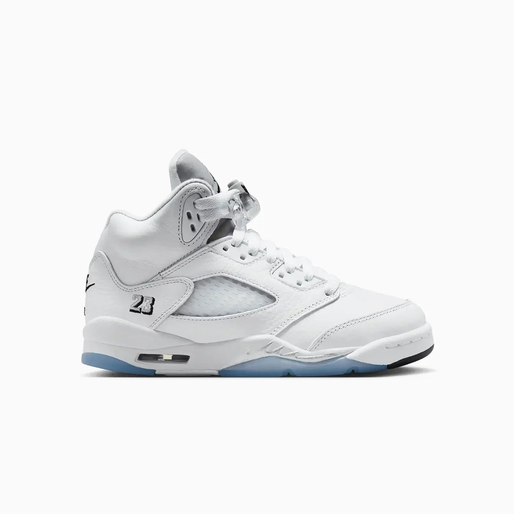 Air Jordan 5 Retro 'White Metallic' para niños de primaria