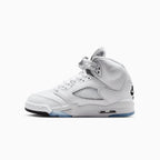 Air Jordan 5 Retro 'White Metallic' para niños de primaria