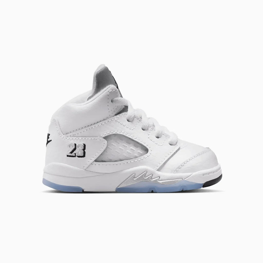 Jordan 5 Retro 'White Metallic' para niños pequeños
