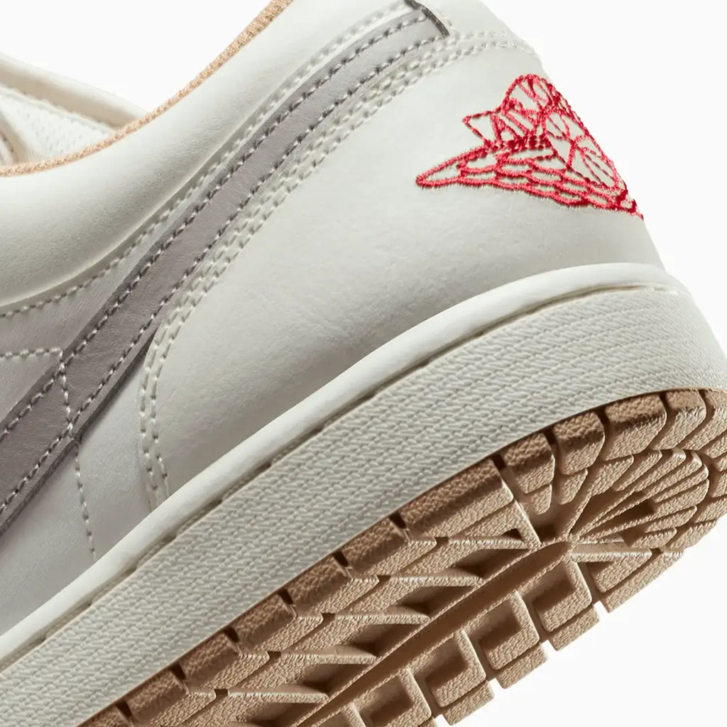 Men's Air Jordan 1 Low 'Sail Fire Red College Grey'