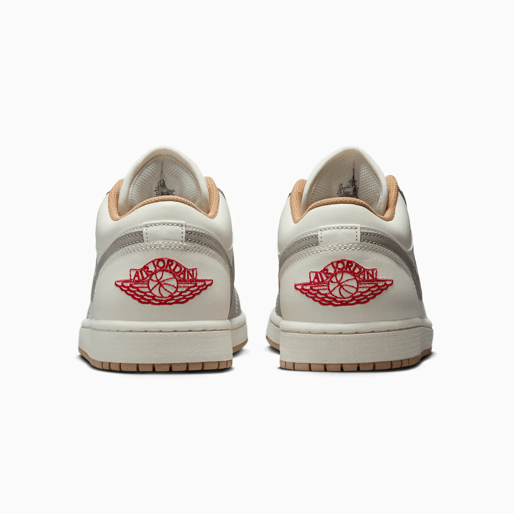 Men's Air Jordan 1 Low 'Sail Fire Red College Grey'