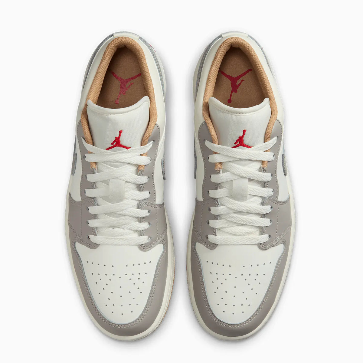 Men's Air Jordan 1 Low 'Sail Fire Red College Grey'