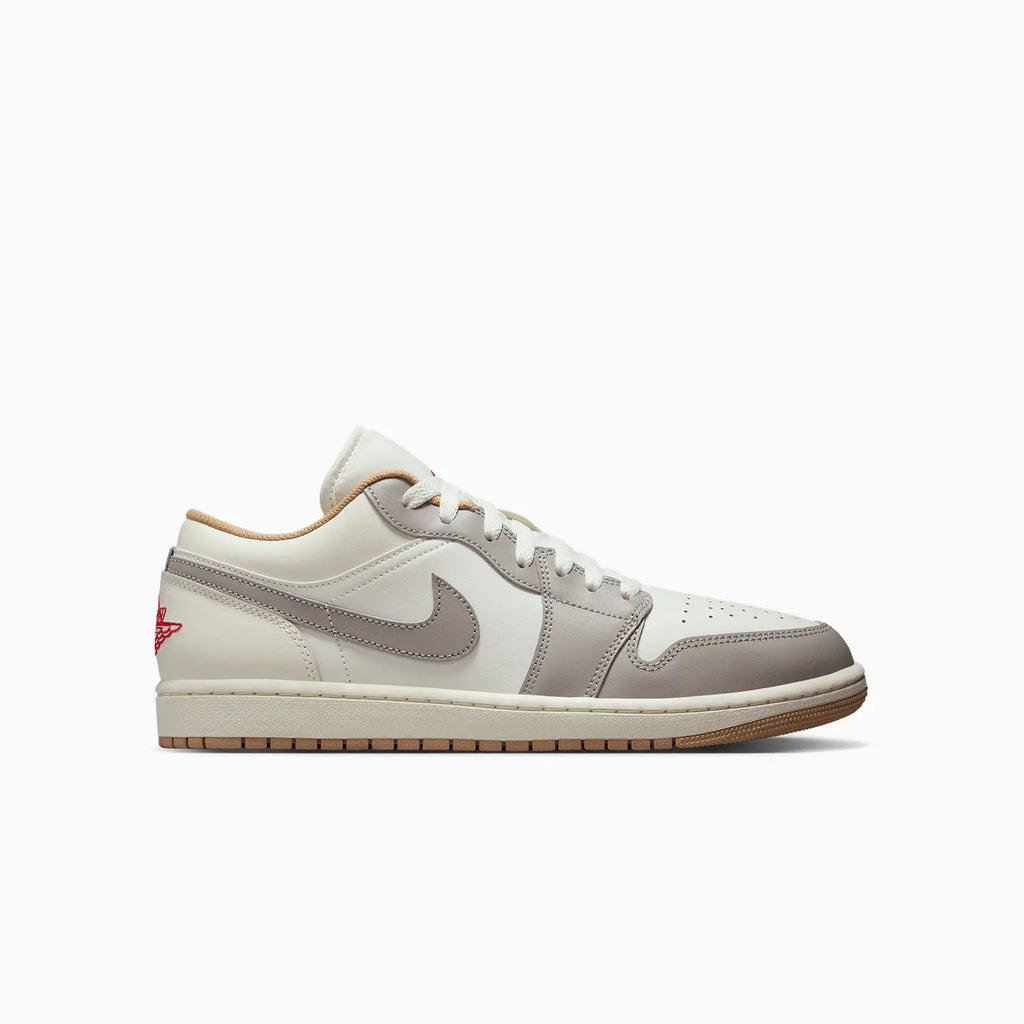 Men's Air Jordan 1 Low 'Sail Fire Red College Grey'