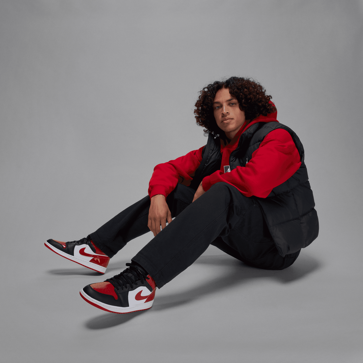 Men's Air Jordan 1 Mid SE 'Patent Bred Toe'