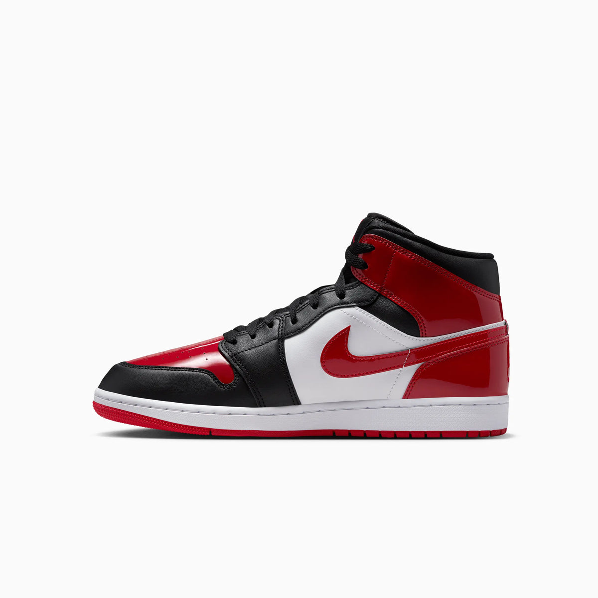 Men's Air Jordan 1 Mid SE 'Patent Bred Toe'