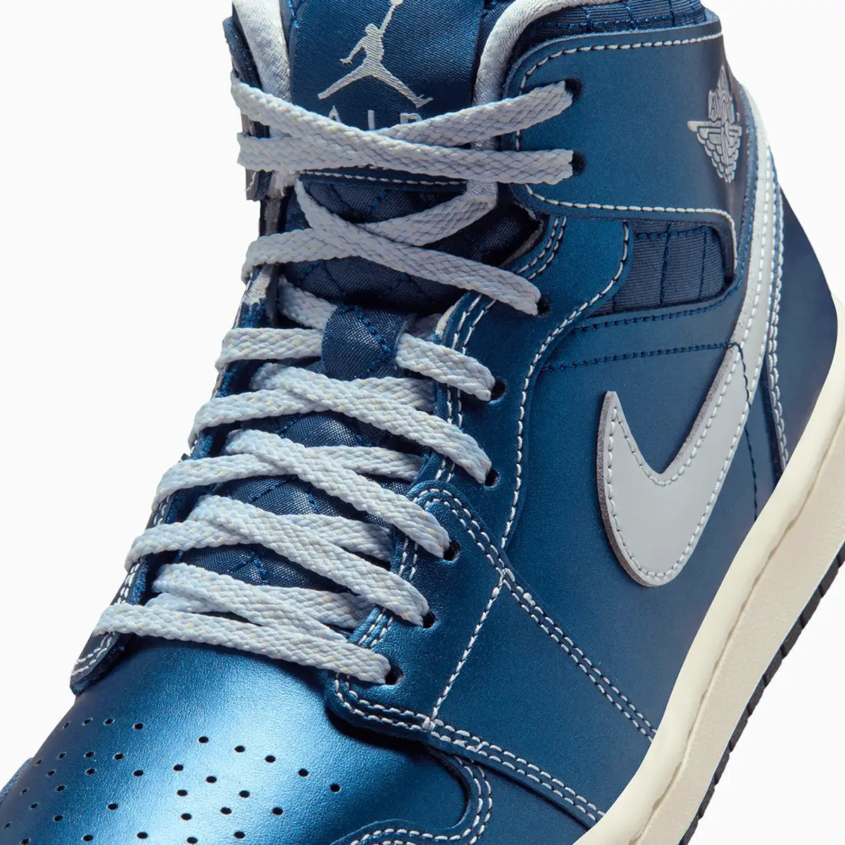 Air Jordan 1 Mid SE Femme « Metallic Blue Quilted »