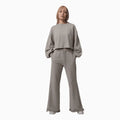 Ensemble molletonné court à ourlet ouvert pour femme Flight