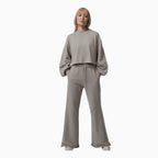 Ensemble molletonné court à ourlet ouvert pour femme Flight