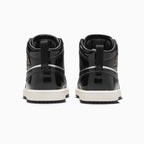 Kid's Air Jordan 1 Mid SE 'Black Metallic Silver' Pre School