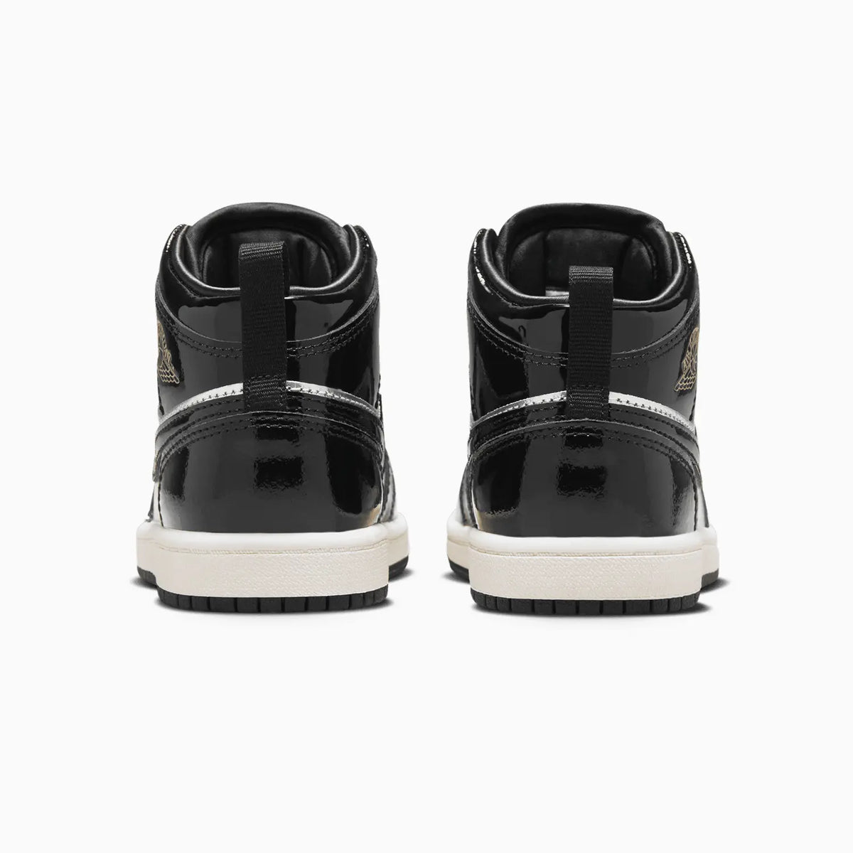 Kid's Air Jordan 1 Mid SE 'Black Metallic Silver' Pre School