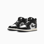 Kid's Air Jordan 1 Mid SE 'Black Metallic Silver' Pre School