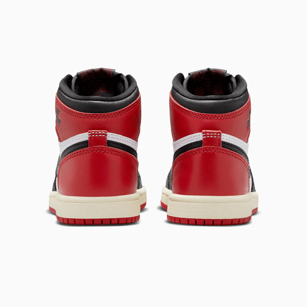 Jordan 1 Retro High OG 'Black Toe Reimagined' para niños de preescolar