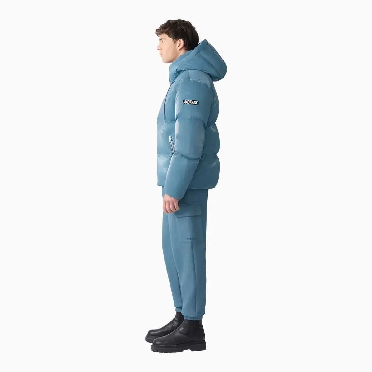 Men's KENT-GLO High-Gloss Hooded Down Jacket