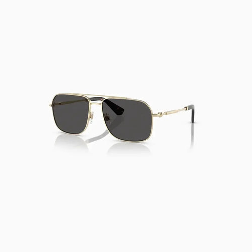 Men's Burberry Gold Dark Grey Sunglasses