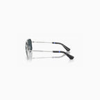 Men's Burberry Silver Dark Grey Sunglasses