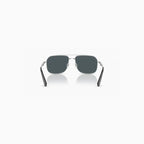 Men's Burberry Silver Dark Grey Sunglasses