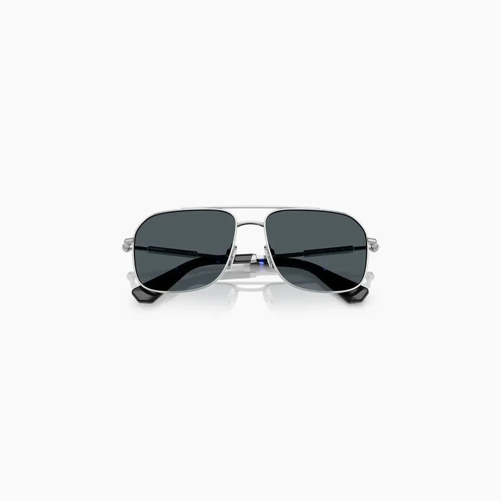 Men's Burberry Silver Dark Grey Sunglasses