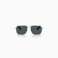 Men's Burberry Silver Dark Grey Sunglasses