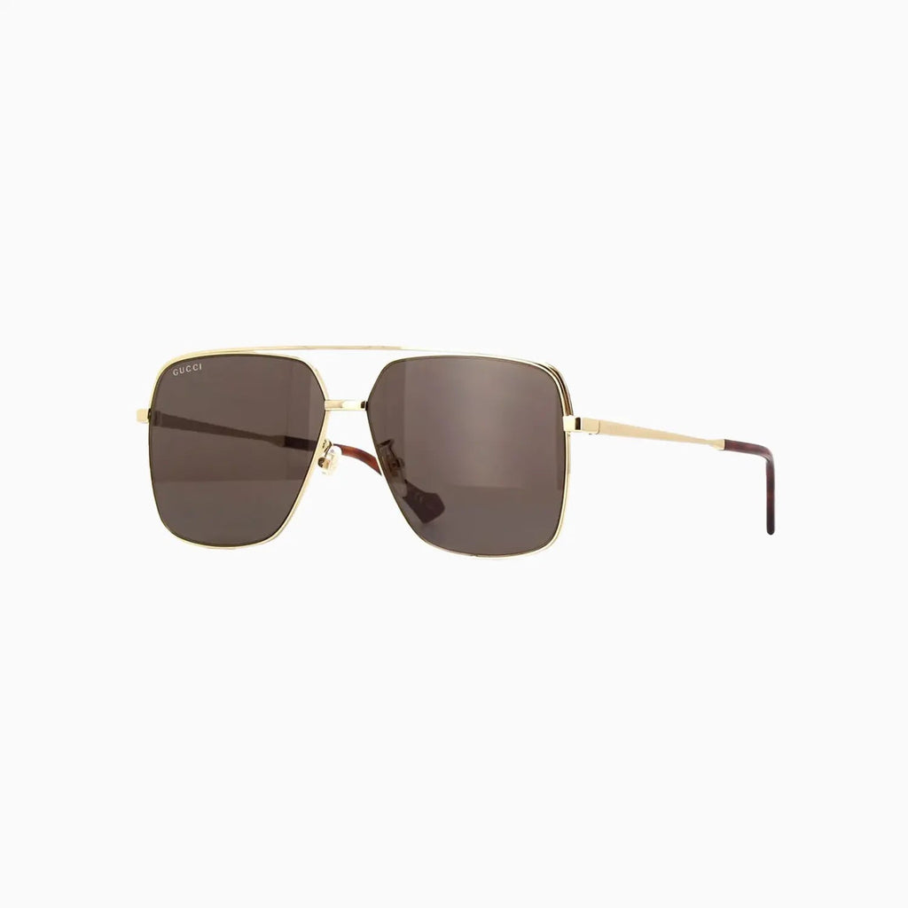 Lunettes de soleil carrées en métal Gucci pour homme