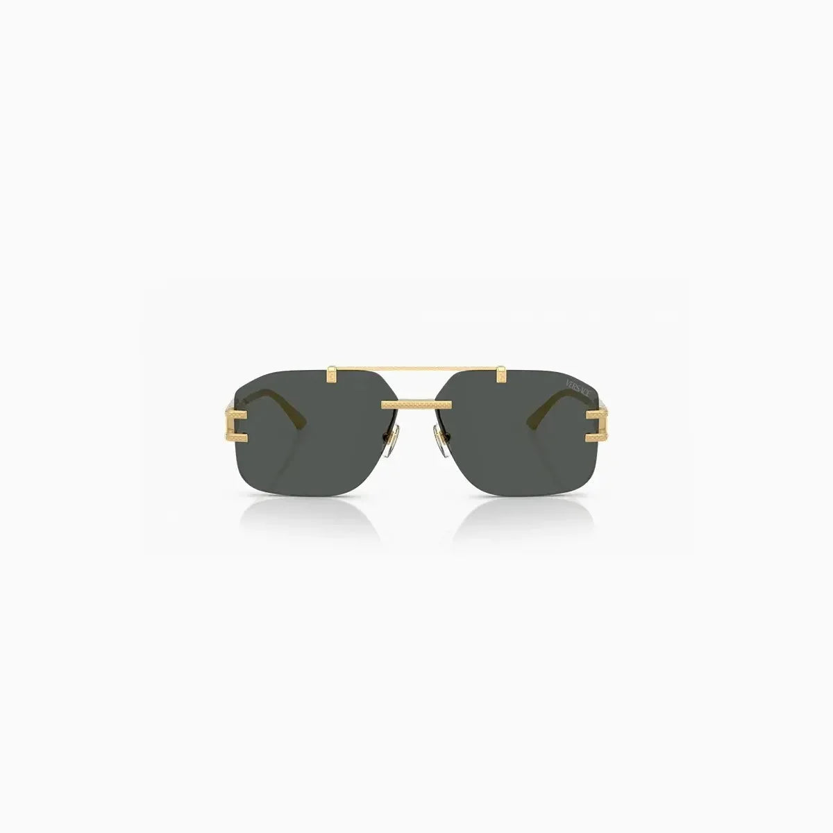 Men's Varsace Gold Dark Grey Sunglasses