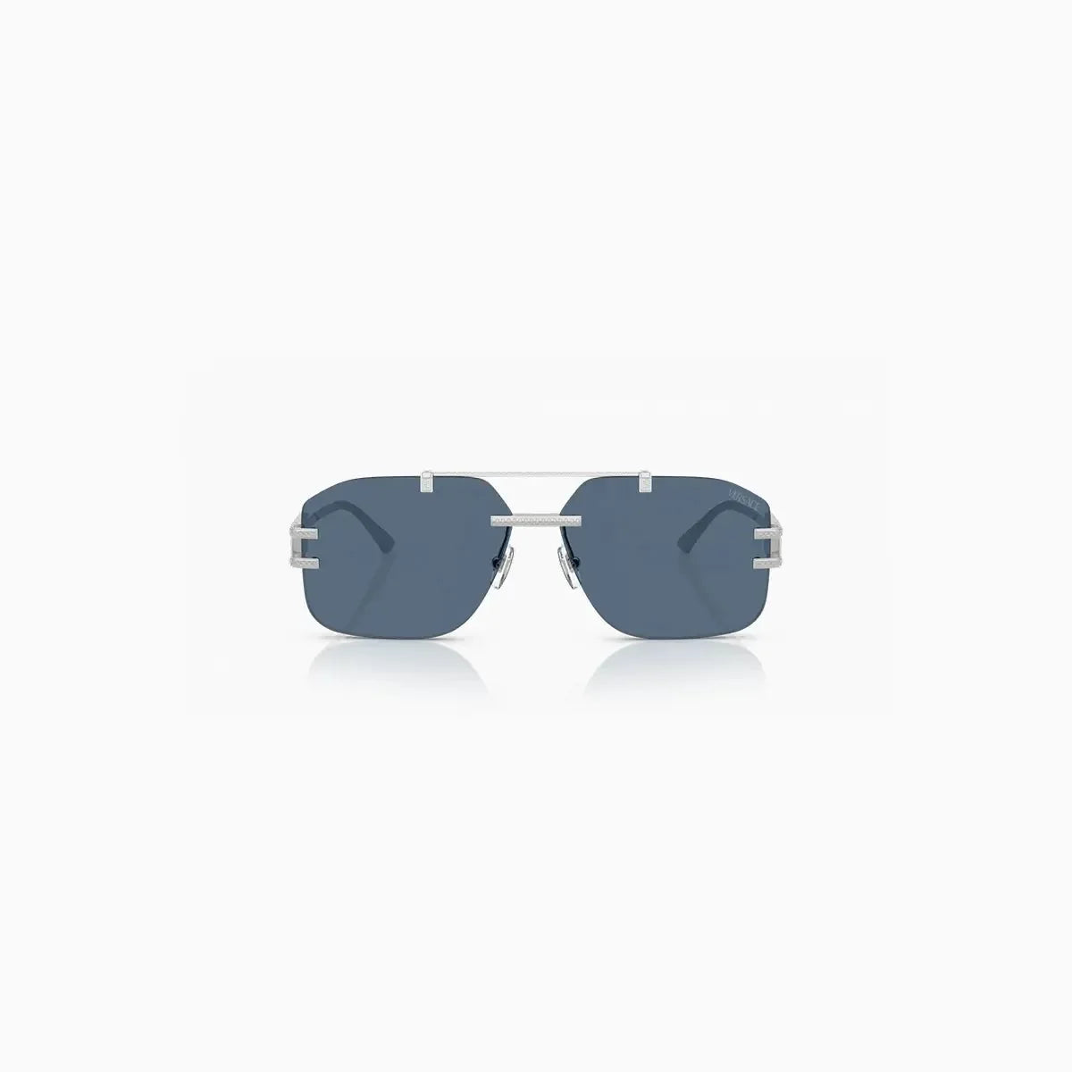Men's Varsace Metal Silver Blue Sunglasses
