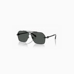 Lunettes de soleil Versace noires en métal pour homme