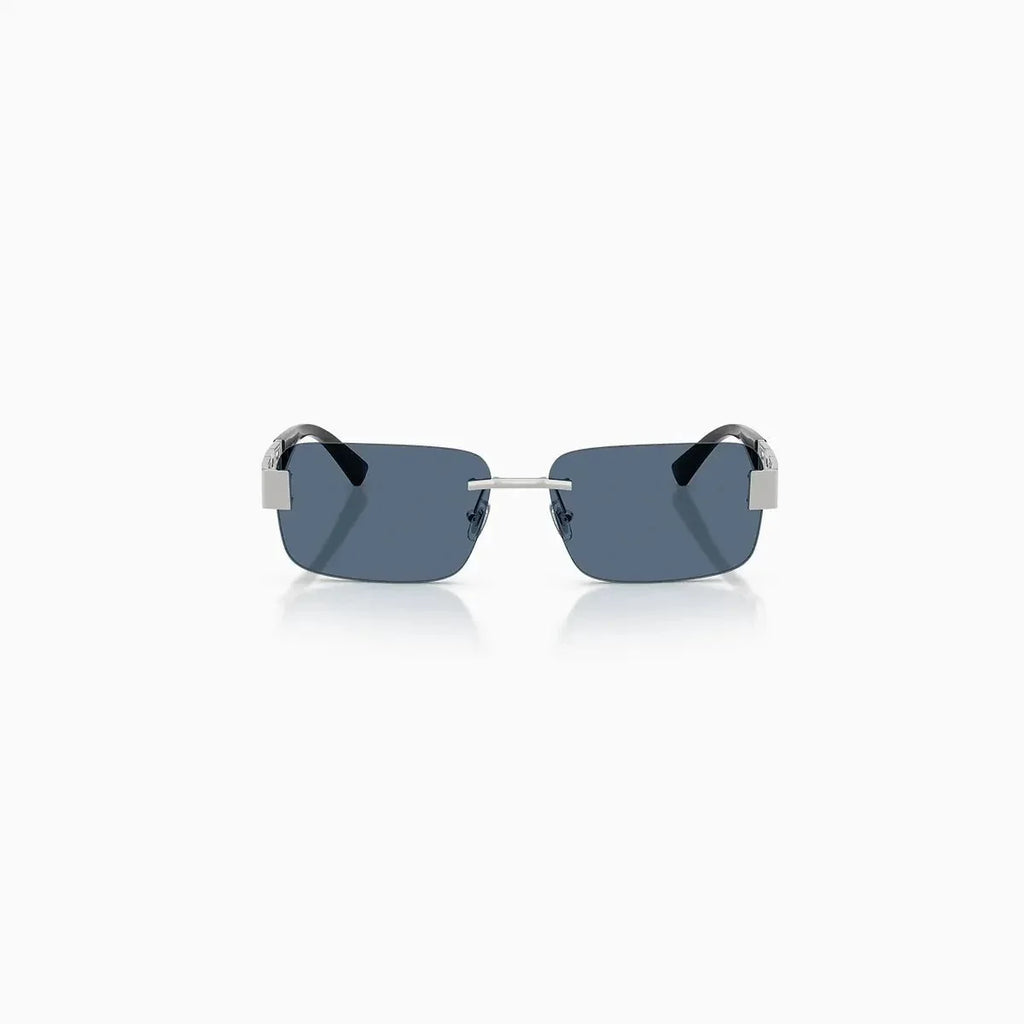 Men's Versace Silver Dark Blue Sunglass